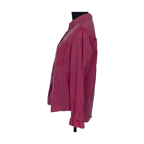 Antrhopologie MAEVE Women Classic Shirt SZ S Pink Long Sleeve Button Down 39-13 - Picture 5 of 13